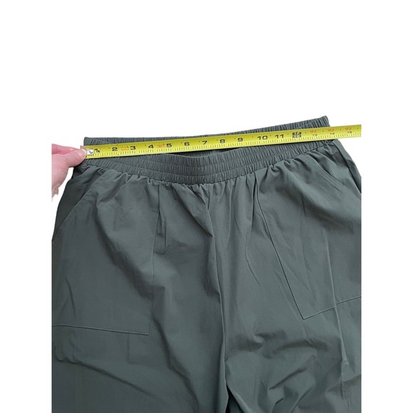 Princess Polly Elastic‎ Waist Olive Green Trouser Nylon Pants Size 6 - Picture 6 of 8